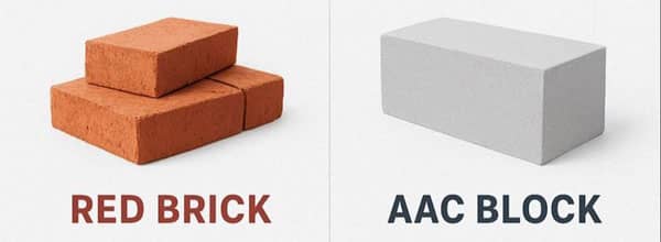 Difference Between Red Brick and AAC Brick